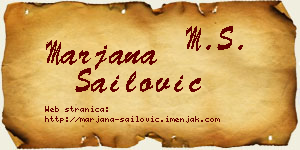 Marjana Sailović vizit kartica